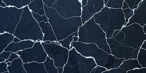 Abstract Dark Blue Cracked Surface Texture with White Veins Ideal for Backgrounds and Design Projects