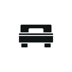 Bed icon. Simple bed icon for social media, app and web design. Vector illustration.