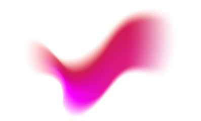 Blurred red and pink shape. Mesh fluid liquid abstract element. Soft light holographic blob. Neon blend vibrant multicolor figure