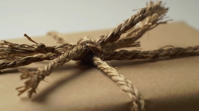Close-up of a tied gift box