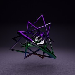 3D geometrische Objekte,gerendert.