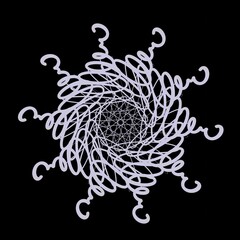 abstrakte Formen und Geometrie in 3D,gerendert.