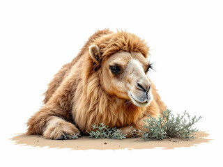 Fototapeta premium camel isolated on white background