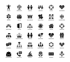 collection icons community healing trust connection belonging