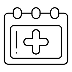Obraz premium Add calendar line icon