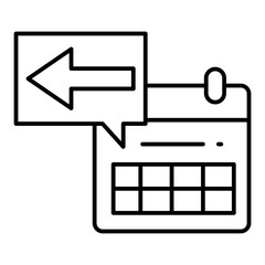 Previous Day line icon