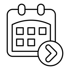 Next Week line icon