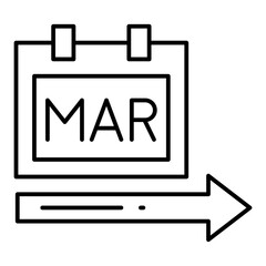 Next Month line icon