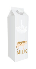 Fresh milk pack. vector illustration