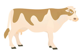 Brown  and white caw. vector