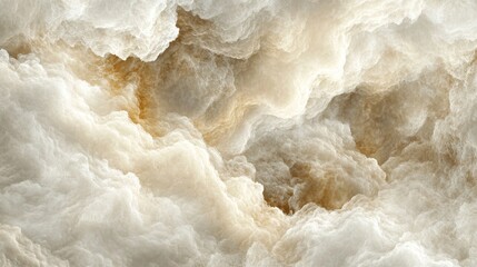 Abstract illustration of swirling, beige and white stone patterns.