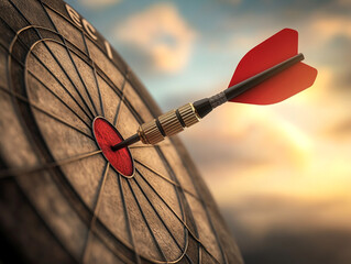 Dartboard Target Achievement Success Goal Winning Strategy Focus Bullseye