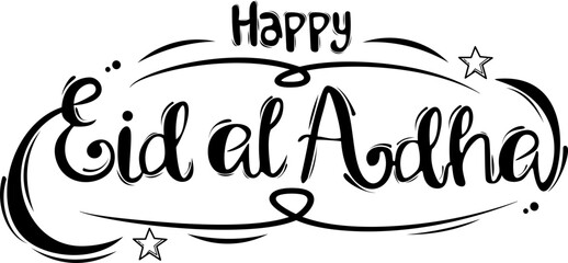 Eid Al Adha Doodle Lettering
