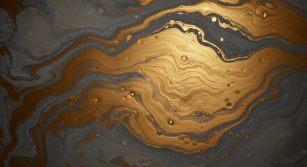 Fototapeta premium Golden Grey Abstract: Liquid Marble Art with Shimmering Texture for Luxe Backgrounds & Modern Design