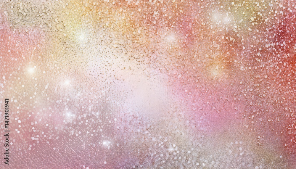Poster pastel glitter dust texture with soft speckled gradient for web design, branding, print background, 