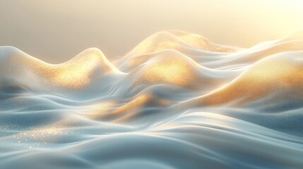 Obraz premium Gentle, luminous, abstract landscape of sculpted waves.