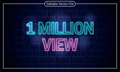 Fototapeta premium 1 Milliom view 3d text effect