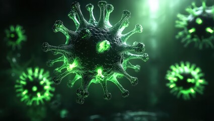 Fototapeta premium Virus Cell Close Up Render