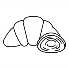 Croisant icon outline vector