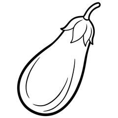 Eggplant out line vector