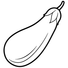 Eggplant out line vector