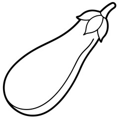 Eggplant out line vector