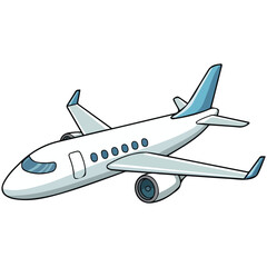 Airplane travel emoji transportation icon isolated vector illustration on white background