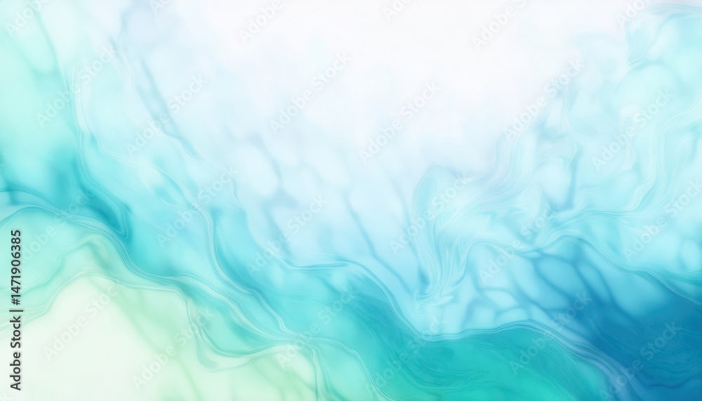 Poster abstract aqua wave texture with soft turquoise and blue marbled flow background ideal for web design, branding, or modern print graphic


