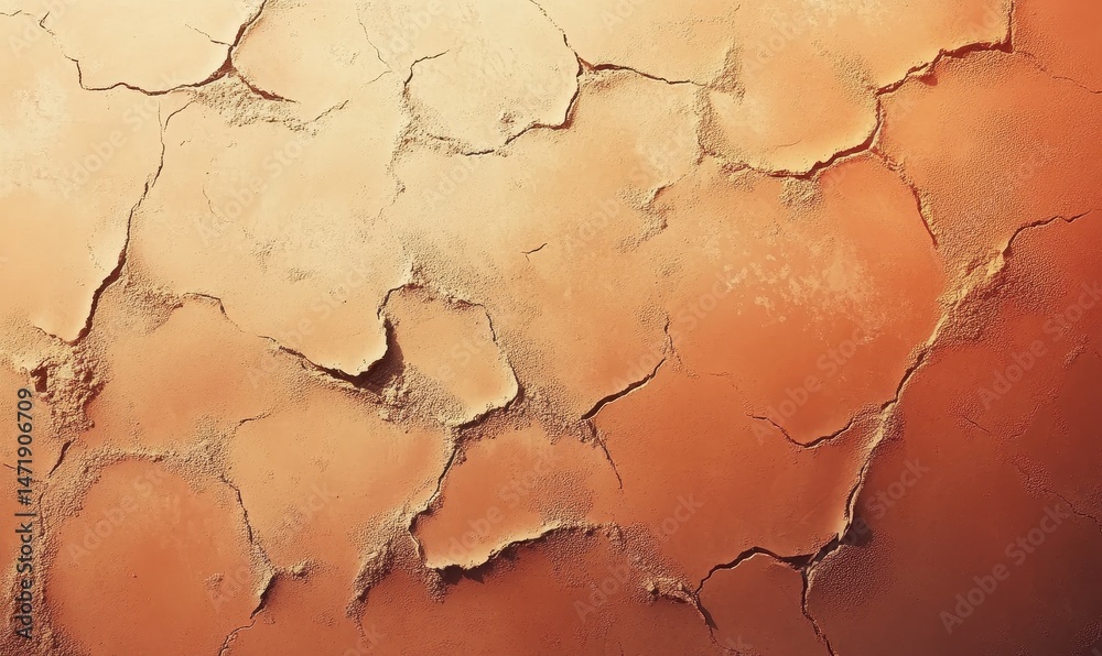 Poster abstract orange cracked texture background with detailed patterns and rough surface for artistic dec