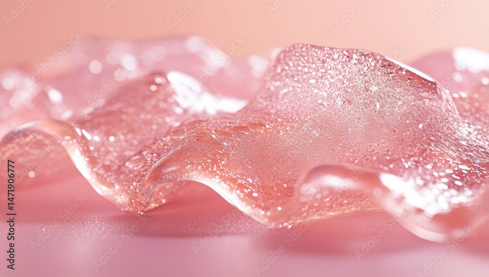 Aufkleber Abstract Pink Glitter Texture Background with Shiny Sparkle Surface for Decorative Design Element in Macro Closeup with Fluid Translucent Effect