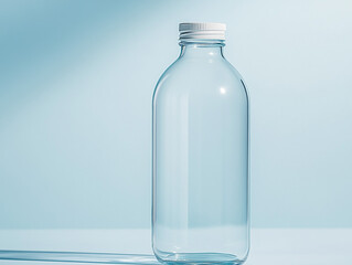 Clear Glass Bottle Mockup  Packaging  Beverage  Liquid  Product Design