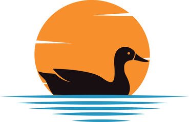  vector duck logo design 