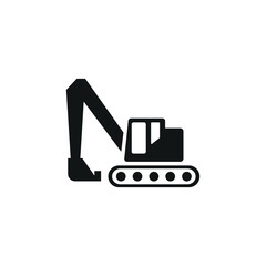 Naklejka premium Excavator icon. Simple excavator icon for social media, app and web design. Vector illustration.