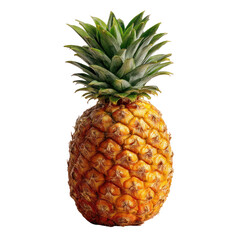 Ripe Pineapple Fruit Isolated on Transparent Background

