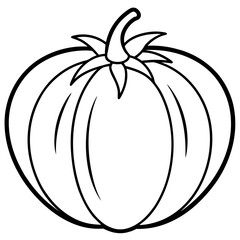 Tomatillo out line vector