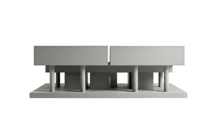 Isolated Modern Minimalist Architecture Model