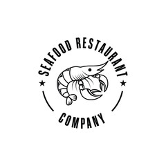 seafood restaurant lobster logo design concept
