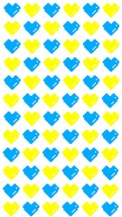 ドット絵ハートいっぱいの背景イラストピクセルアート