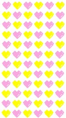 ドット絵ハートいっぱいの背景イラストピクセルアート