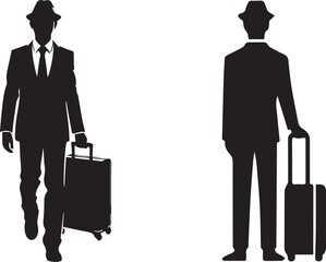 Rimowa Luggage silhouette vector art illustration. Rimowa Luggage vector icon.