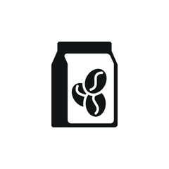 Coffee bag icon. Simple coffee bag icon for social media, app and web design. Vector illustration.