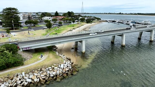 Phillip Island Bridge, San Remo Bridge. A bridge in the ocean that connects Phillip Island.