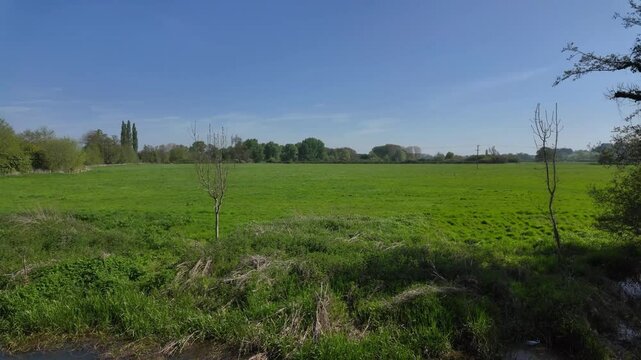 The Site of the Battle of Cropredy Bridge (English Civil War 1644) by the River Cherwell, Cropredy, Oxfordshire, England.