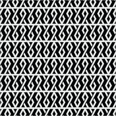 Interlocking Geometric Seamless Pattern Design with Black Background. 