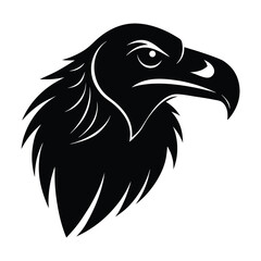  vulture head silhouette vector illustration 