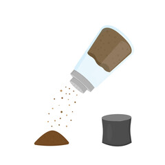 vector of pepper powder being poured from its place