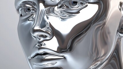 Platinum silver solid background sleek and polished.