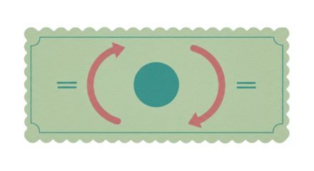 Isolated Money Transfer Sign