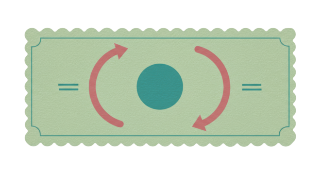 Isolated Money Transfer Sign