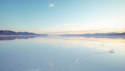Serene Mountain Lake Landscape with Clear Reflections